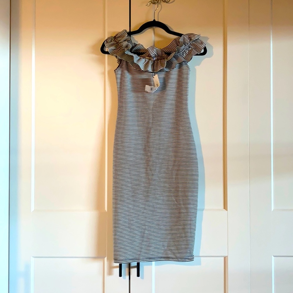Zara off the shoulder dress.